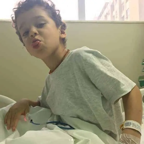 O filho de Bárbara Borges no hospital