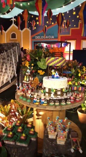 Imagem da esa do bolo da festa de um ano do fofo Gabriel