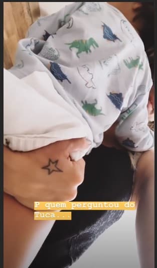 A cantora Kelly Key compartilhou essa foto do bebê Artur