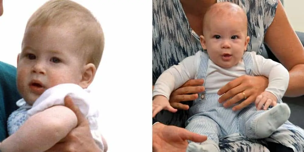 Esta comparação mostra que o bebê de Meghan Markle e Harry é a cara do pai