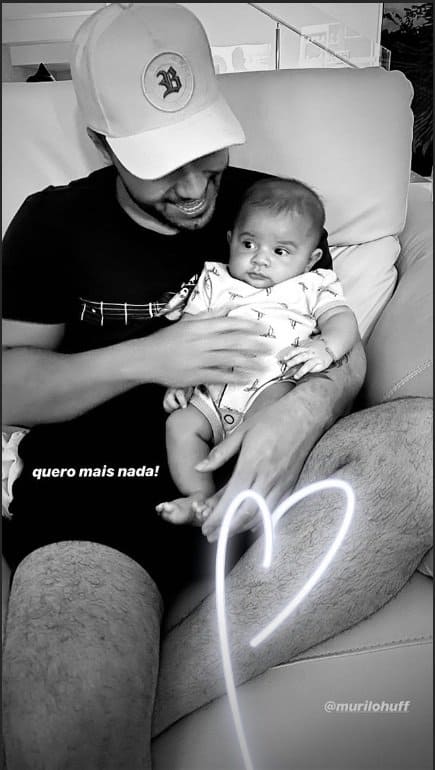 Murilo Huff com seu bebê em flagra feito por Marília Mendonça