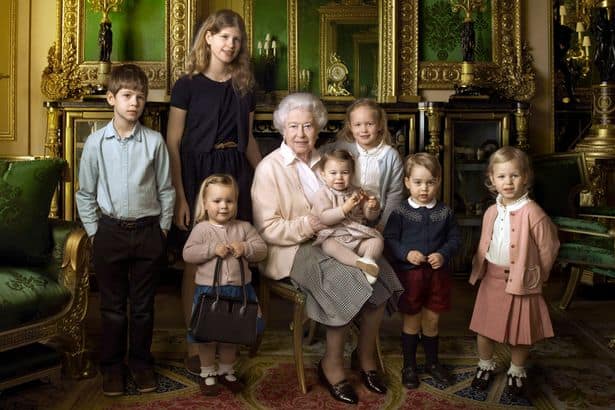 Netos e bisnetos da Rainha Elizabeth II