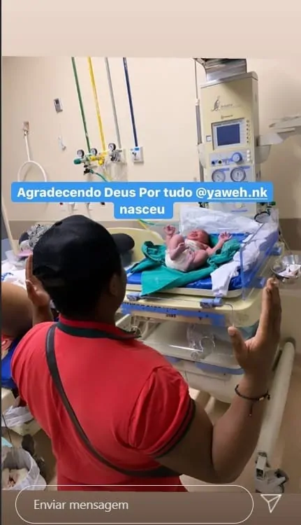 Filho recém-nascido da ex-BBB Rízia Cerqueira