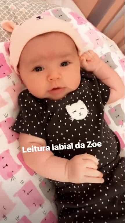 Sabrina Sato publicou vídeo da bebê Zoe "falando"