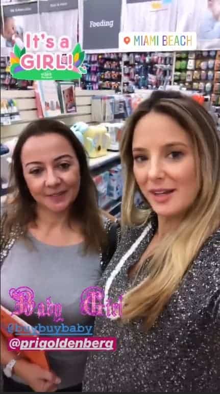 Postagem da apresentadora Ticiane Pinheiro durante as compras do seu enxoval
