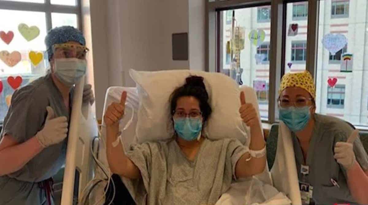 A mulher estava grávida quando testou positivo para o COVID-19