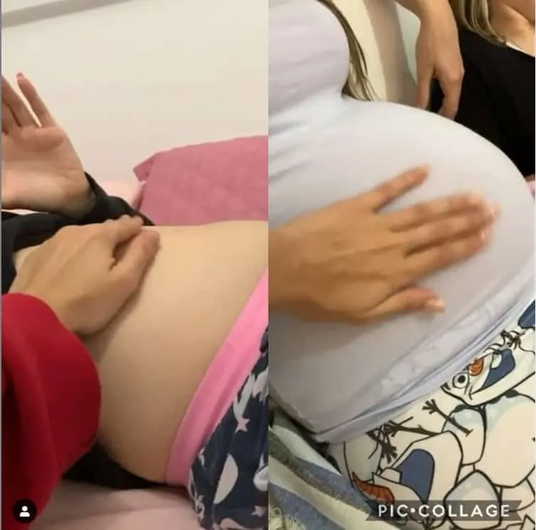 Barrigão de grávida da namorada de Luccas Neto