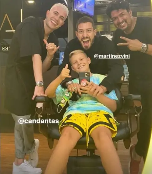 Filho de Neymar com seu novo penteado