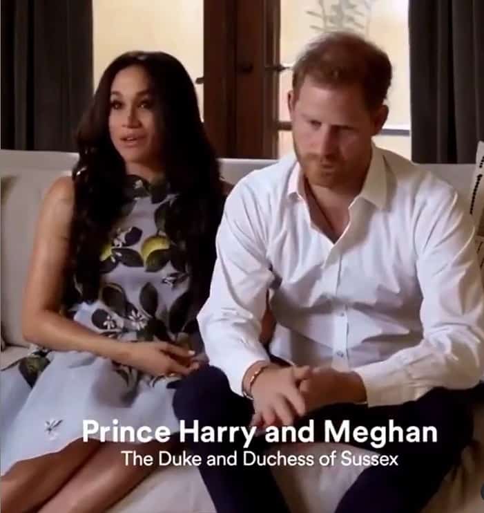 Meghan Markle e o príncipe Harry depois do anúncio da gravidez