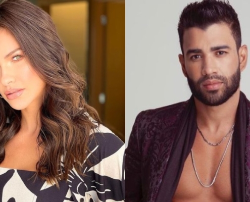 A modelo Andressa Suita e o cantor Gusttavo Lima reataram e ela mostrou os filho no quarto da mansão