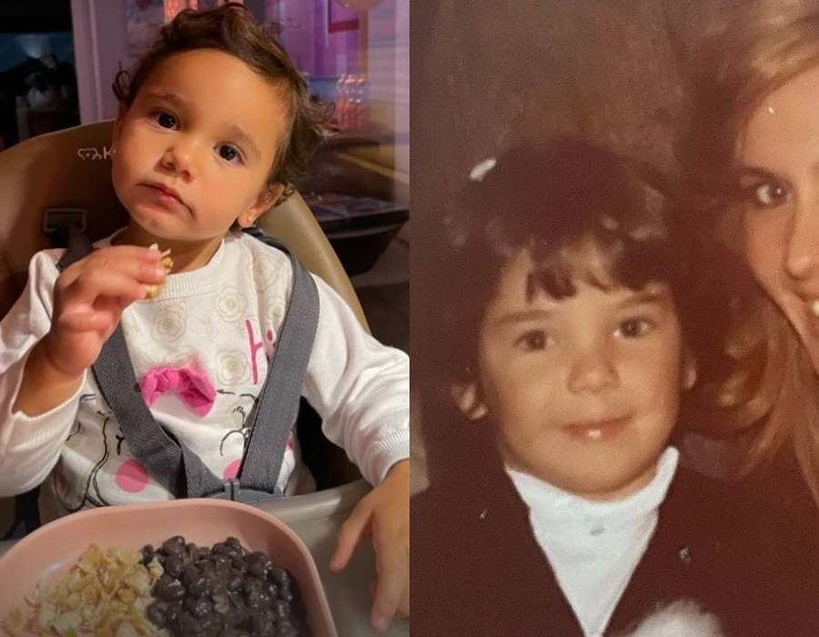 Ticiane Pinheiro comparou foto da filha com a sua
