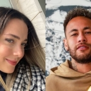 Carol Dantas posou com o filho com Neymar e a babá do menino