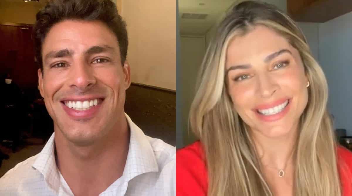 Cauã Reymond surgiu com a filha Sofia e encantou