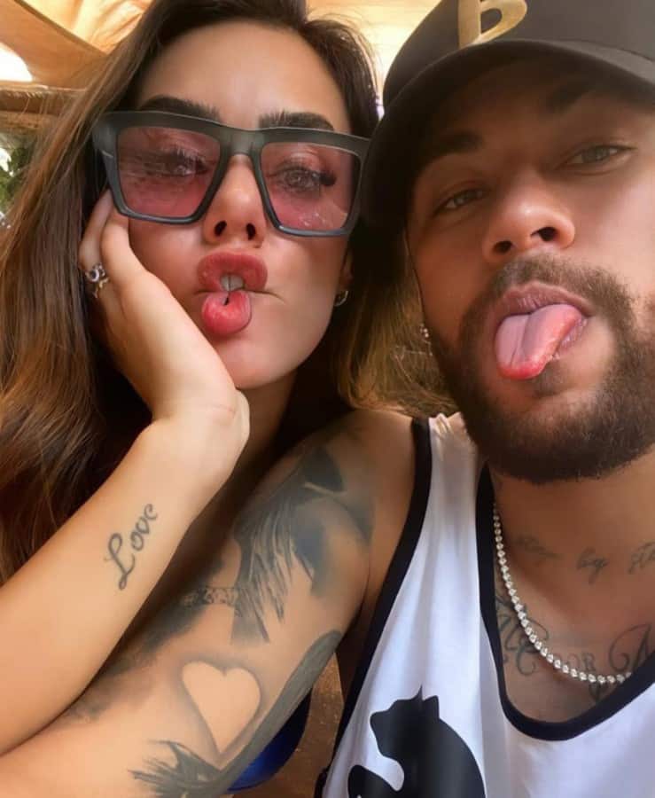 Neymar com a suposta nova namorada, Bruna Biancardi