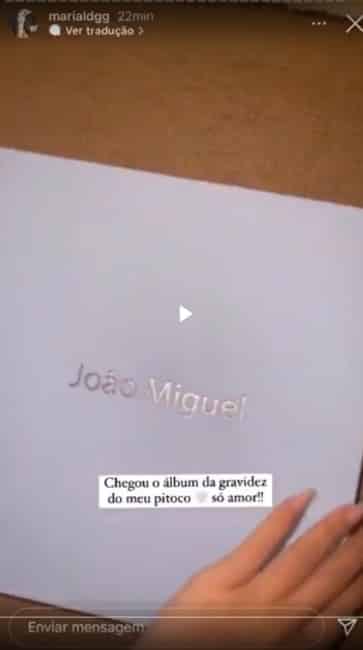 Maria Lina, ex-noiva de Whindersson Nunes, recebeu o álbum da gravidez do filho