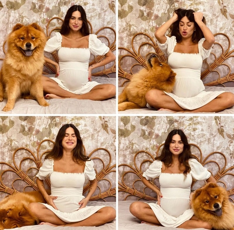A atriz Thaila Ayala deixou os fãs encantados com as fotos ao lado do cachorro