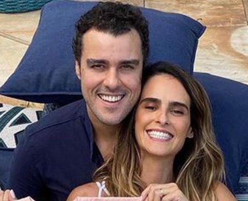 Joaquim Lopes e esposa mostram gêmeas após internação