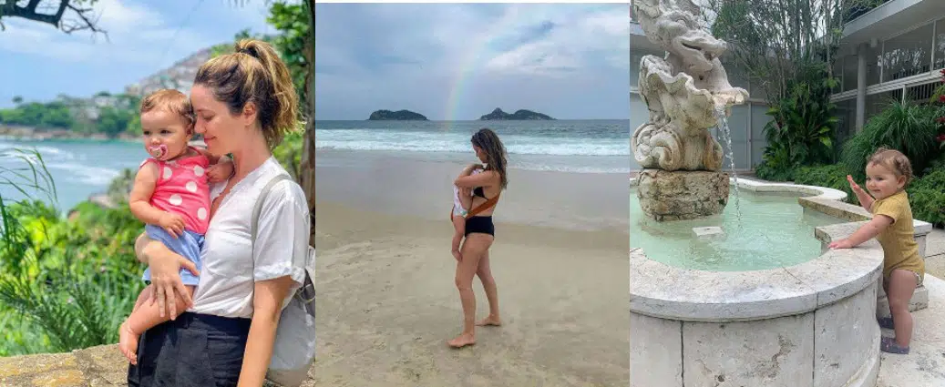 Nathalia Dill mostra passeio com Eva no Rio de Janeiro