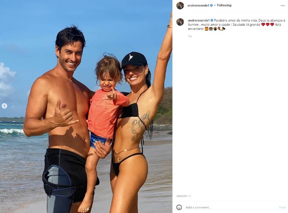 O ex-marido de Isis Valverde manteve as fotos do casal em suas redes sociais