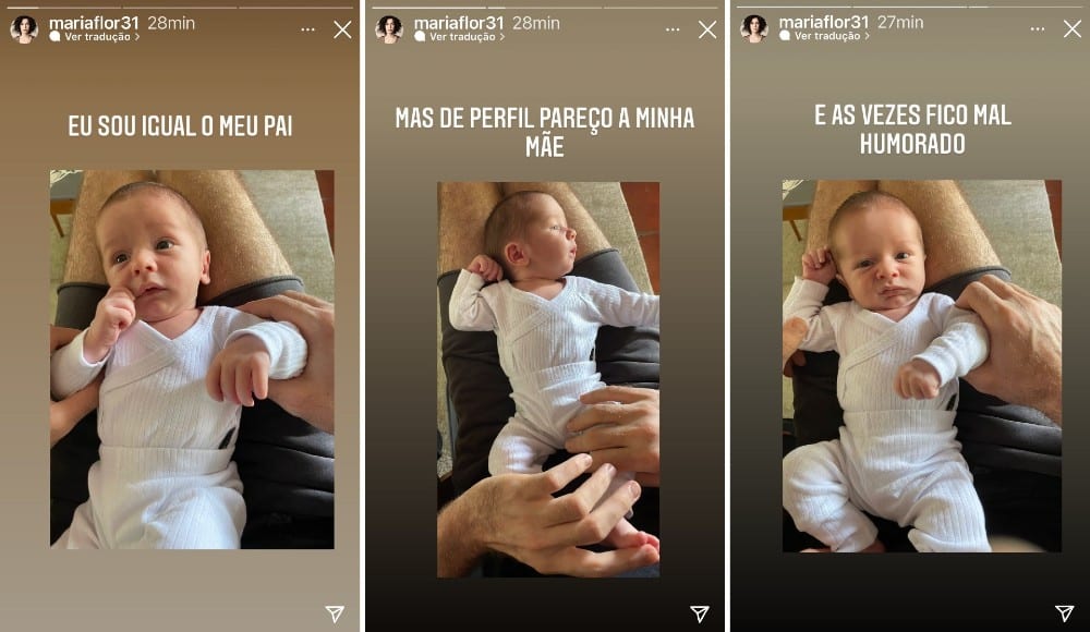 Vicente, bebê de Maria Flor e Emanuel Aragão, divertiu os fãs 