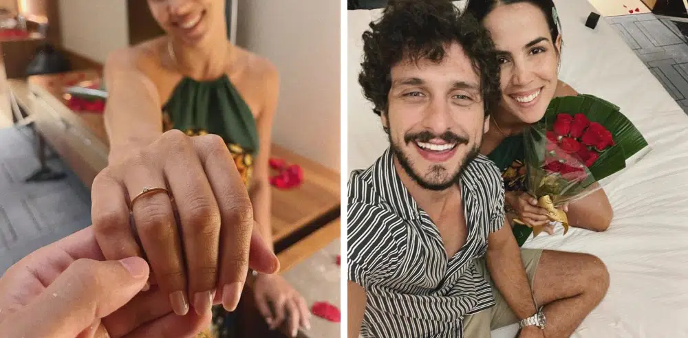 Os noivos Pérola Faria e Mario Bregieira esperam o primeiro filho juntos 
