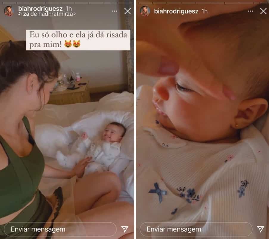 A pequena Fernanda, filha de Sorocaba e Biah, começou a perder o cabelo