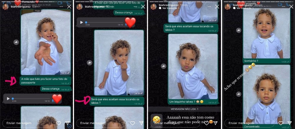 O filho mais velho de Sorocaba deu trabalho para a mamãe conseguir uma foto 