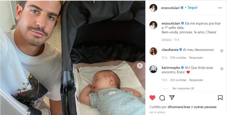 Claudia Raia reage ao encontro do filho com a irmã recém-nascida
