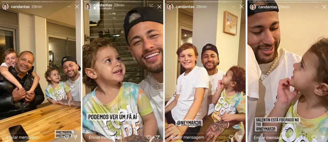 Carol Dantas, ex de Neymar Jr., garantiu que seu filho caçula é fã do jogador