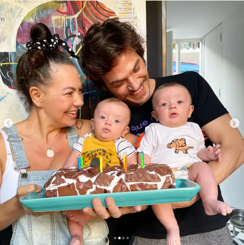 Emílio Dantas e Fabiula Nascimento mostram festa de 4 meses do filhos 