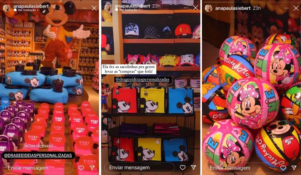 A festa da pequena Vicky, bebê de Ana Paula Siebert e Justus, teve várias opções de lembrancinhas