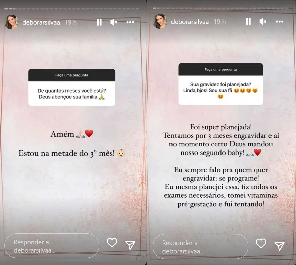 Esposa de Mano Walter, Débora Silva mostra foto no espelho e responde fãs sobre sua gravidez