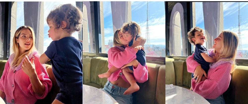 Giovanna Ewbank posa com seu bebê em hotel luxuoso em SP