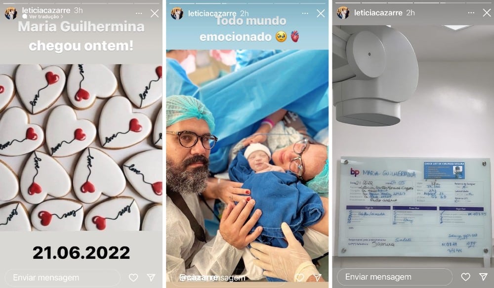 Juliano Cazarré e sua esposa Leticia contaram sobre a cirurgia da bebê 