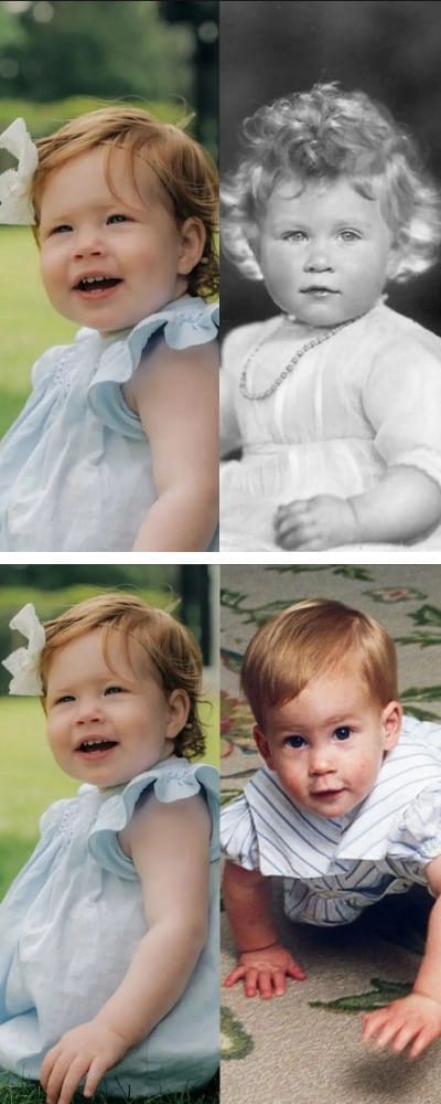 Bebê de Meghan Markle na comparação com Harry e a Rainha