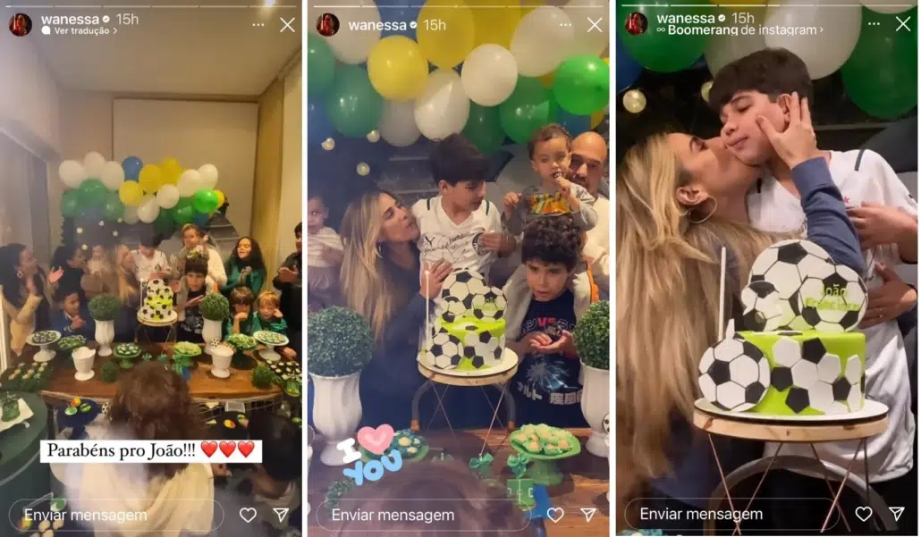 A cantora Wanessa Camargo mostrou a linda festa de aniversário do filho, João Francisco