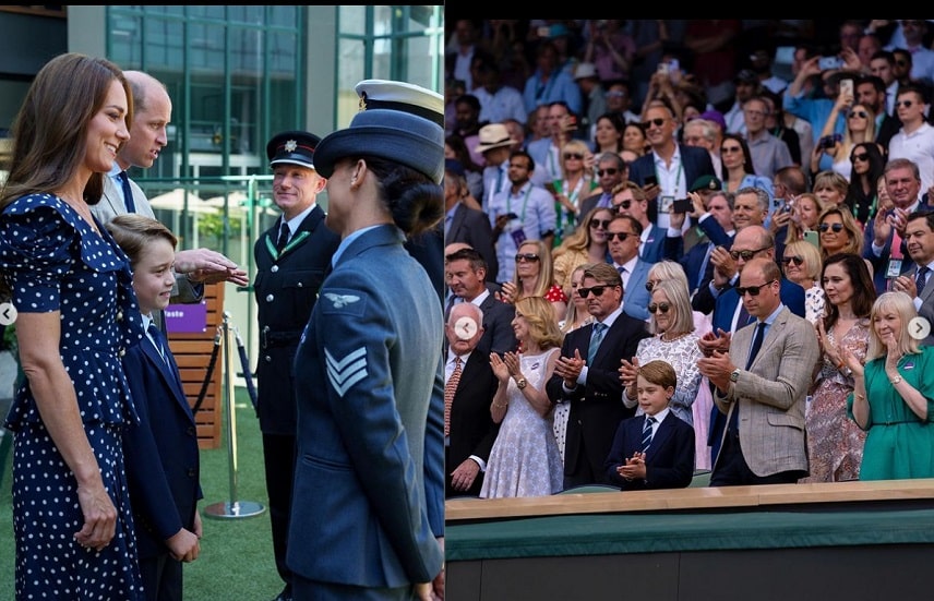 Kate Middleton marca presença ao lado do príncipe Willian e do filho George em torneio esportivo de tênis