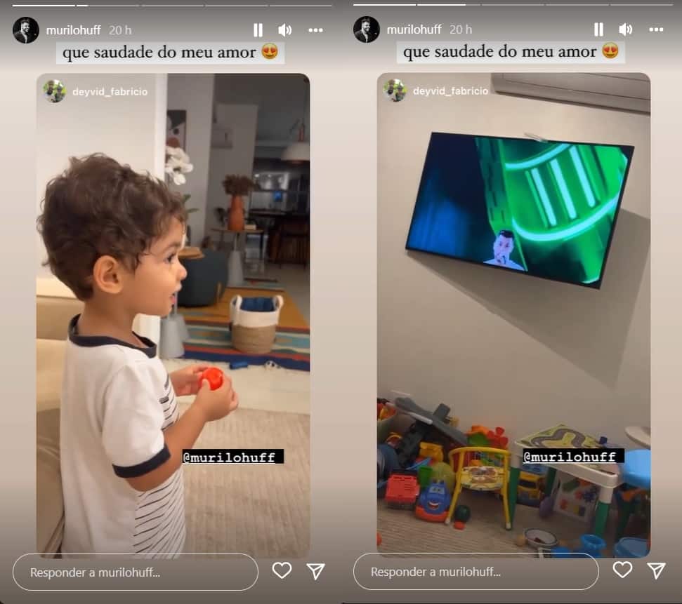 Murilo Huff mostra o filho Léo, de 2 anos, com Marília Mendonça e impressiona