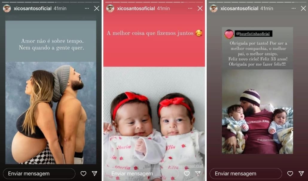 A escritora Bruna Surfistinha mostrou suas gêmeas idênticas e se declarou para Xico Santos