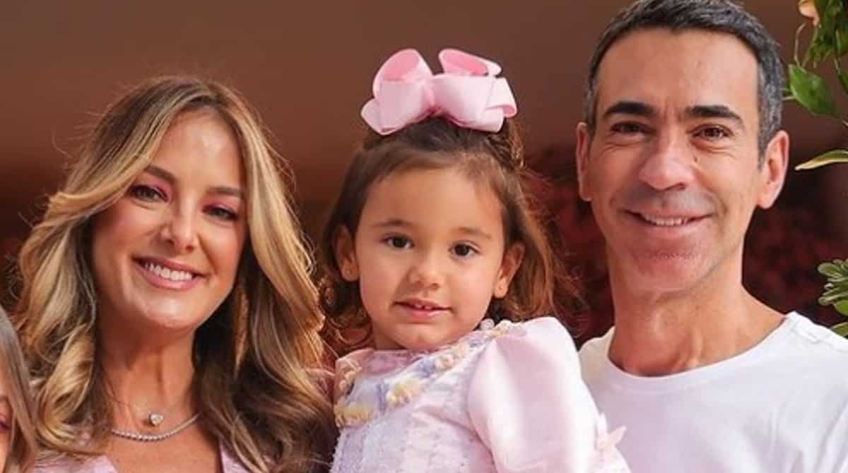 Ticiane Pinheiro e César Tralli celebraram os 3 anos da filha, Manu