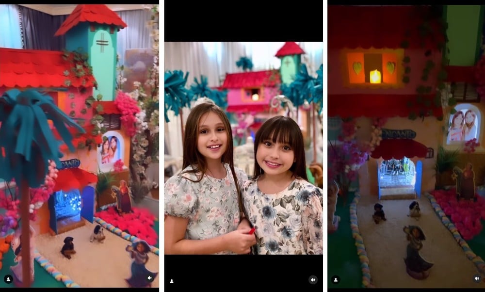 Maya e Kiara, filhas de Leandro do KLB e Natália Guimarães, ganharam uma linda festa no aniversário de 9 anos 