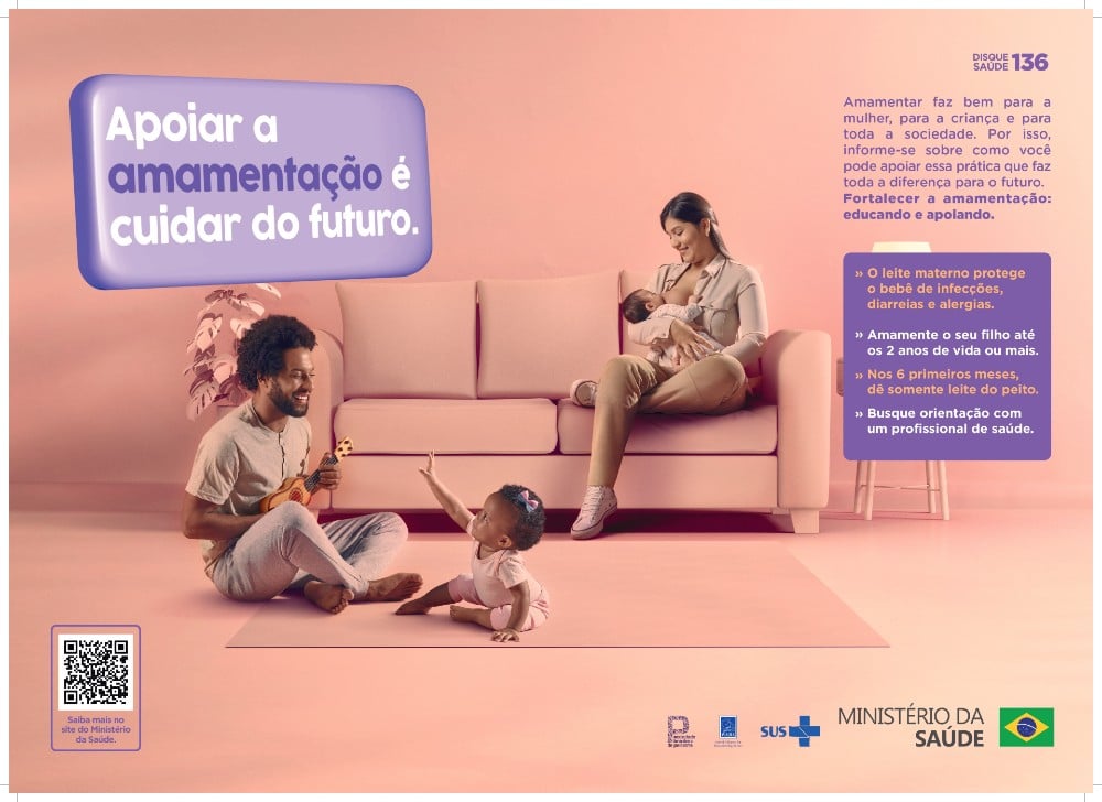 Nova campanha do Ministério da Saúde mostra a importância da amamentação