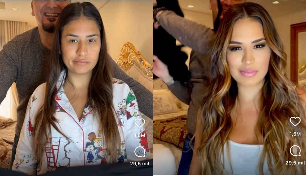 Simone mostra antes e depois após mudança no visual