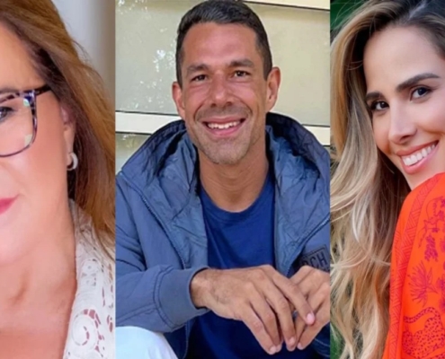 Zilu Godói posa com ex-marido de Wanessa Camargo e dos netos, João e José