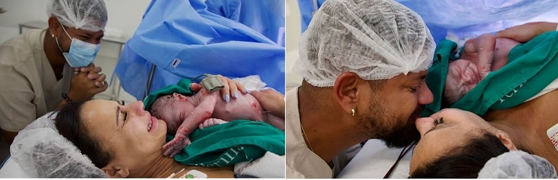 Viviane Araújo mostra 1ª foto de seu bebê recém-nascido
