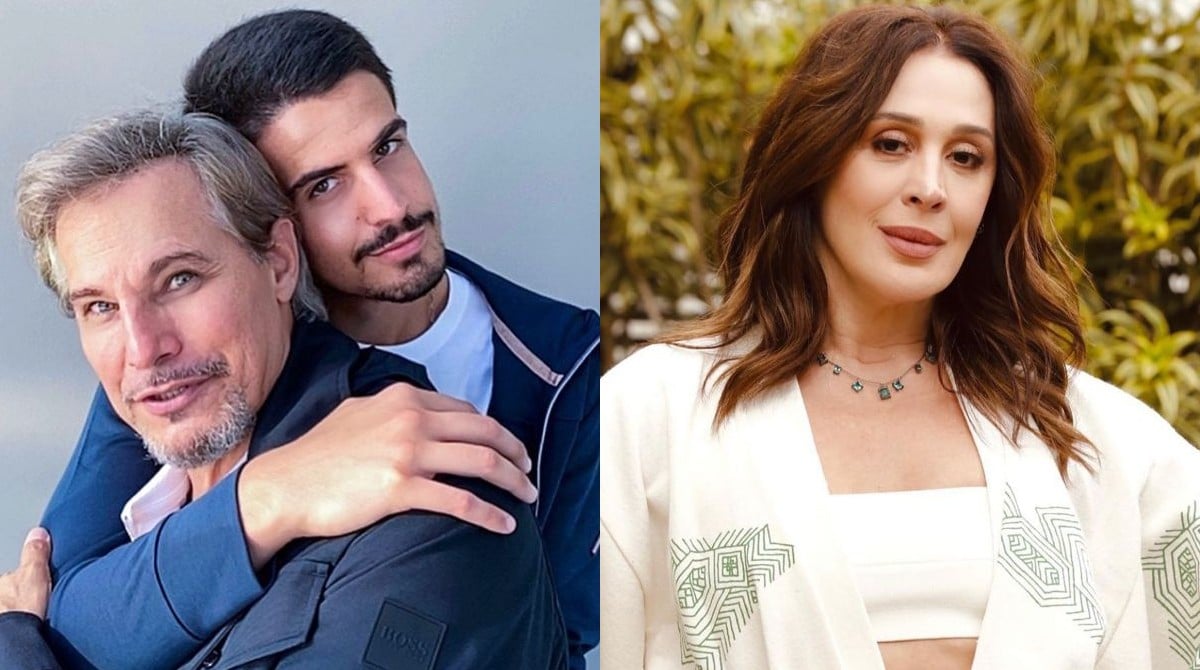Filho de Edson Celulari se declara para filho de Claudia Raia