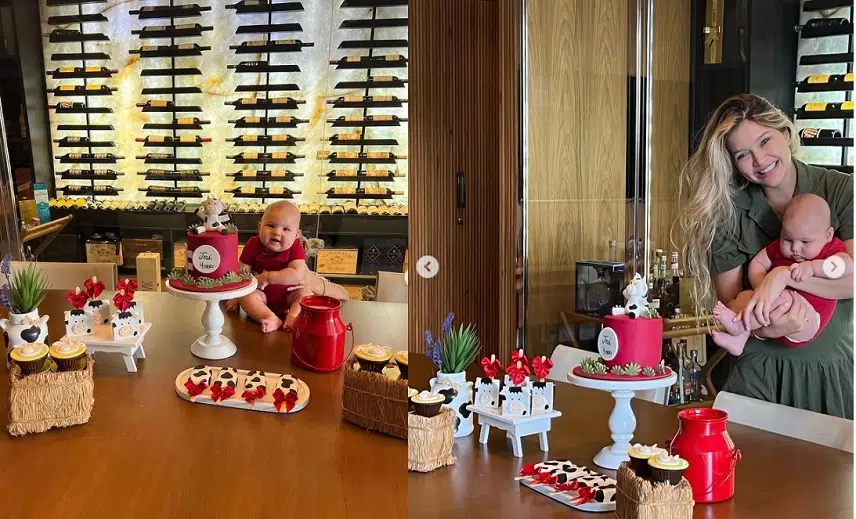Filha de Leandro comemora os 4 meses de seu filho com linda festa temática 