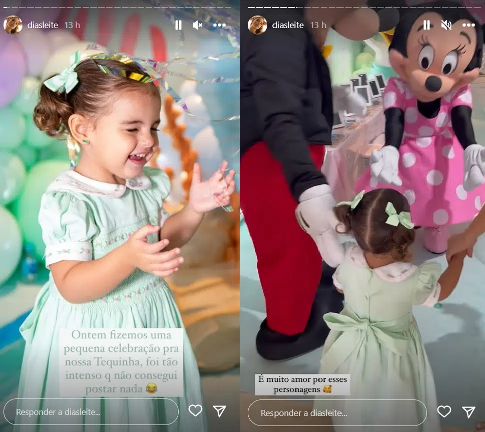 Filha de Kaká completa 2 anos e ganha festa com o tema do mundo da Disney