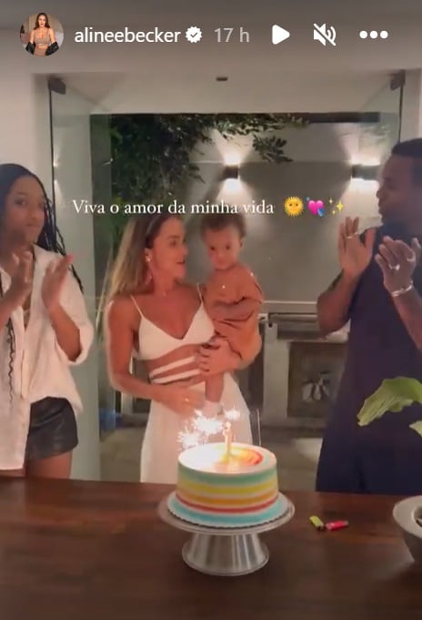 Rafael Zulu celebrou um ano do filho