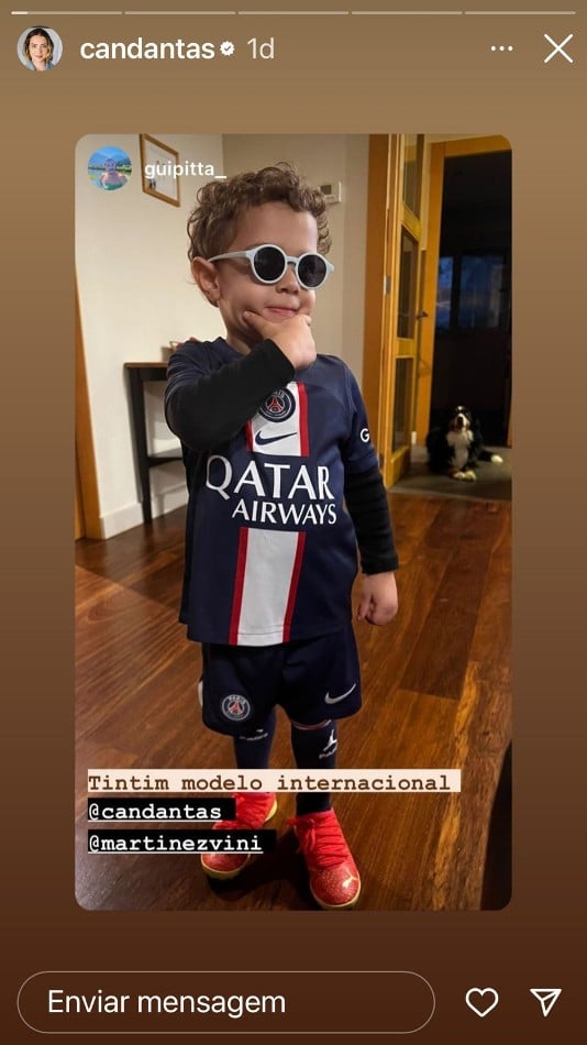 Valentin filho mais novo de Carol Dantas é fã do Neymar Jr.